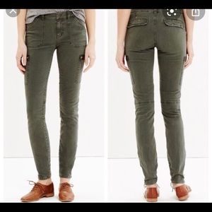 Madewell skinny zip cargo pants